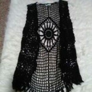 Boho crochet vest